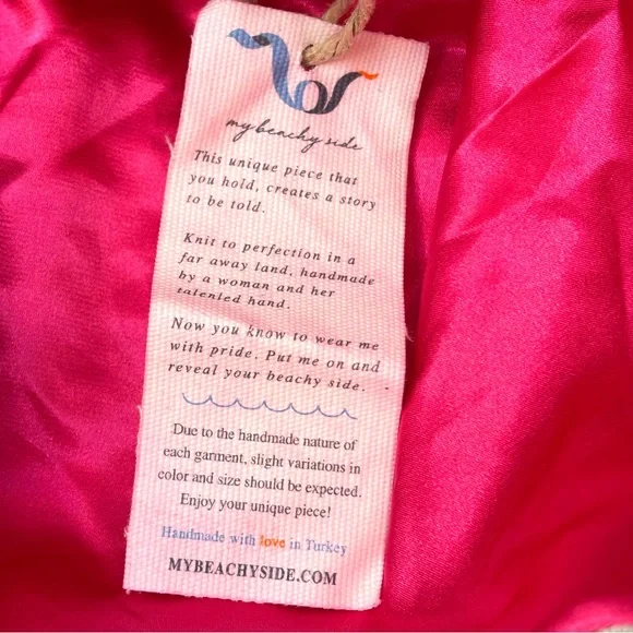 My Beachy Side Hand Crochet Granny Square Tote Beach Bag Boho Resort NEW - Picture 10 of 10